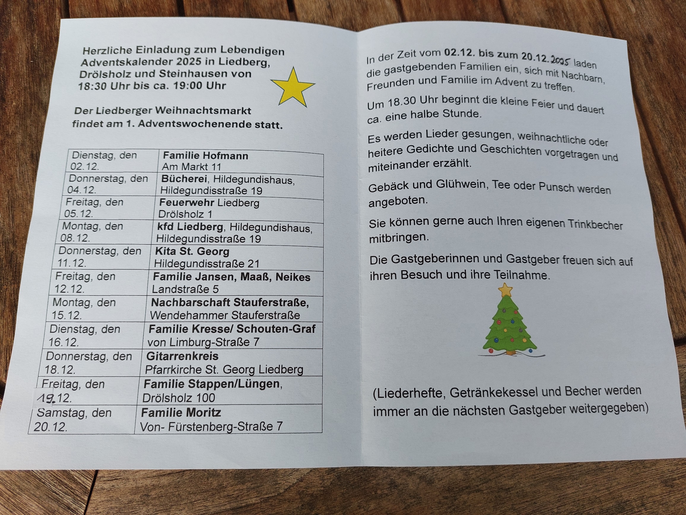 Lebendiger Adventskalender 2025 (c) Klaudia Hofmann Lebendiger Adventskalender 2025